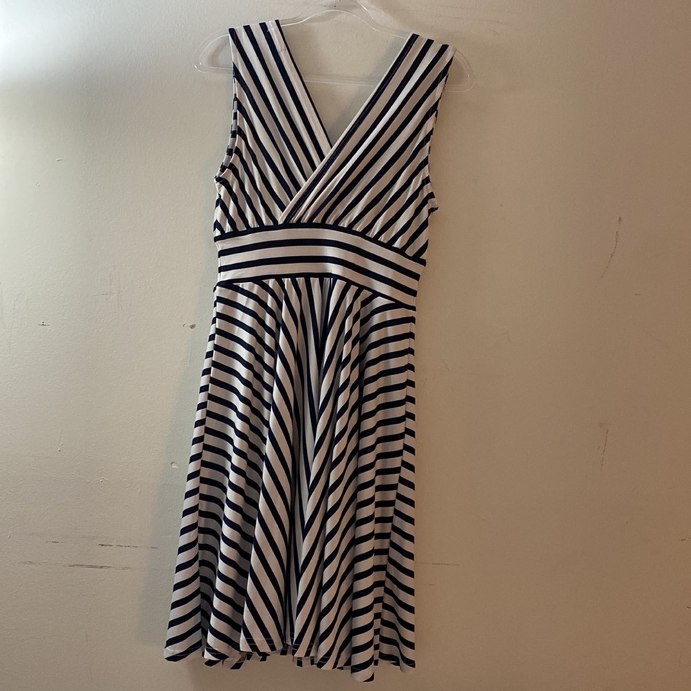Lascana | Striped V-Neck Dress - Picture 8 of 14